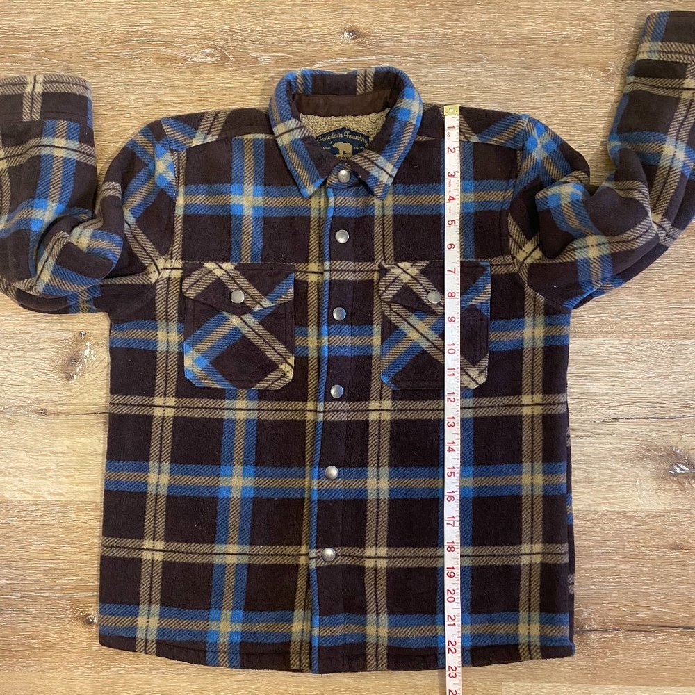 Freedom Foundry Sherpa Line Flannel Jacket Boy's Size M (10-12) - Picture 6 of 12